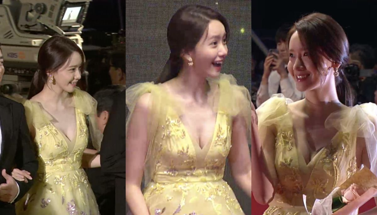 ▲潤娥出席影展的造型總是誠意十足。（圖／VLIVE直播）