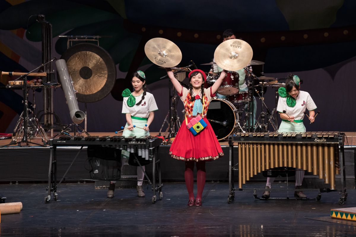 ▲《淘氣旅行箱》帶著寶貝認識異國打擊樂器。（圖／朱宗慶打擊樂團提供）