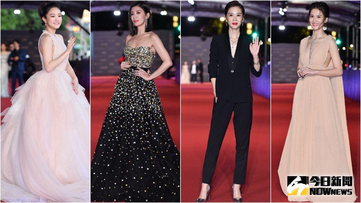 ▲第 54 屆金鐘獎紅毯星光熠熠，黑金女王賈靜雯稱后，謝盈萱最帥！（圖／NOWnews攝影中心，2019.10.05）