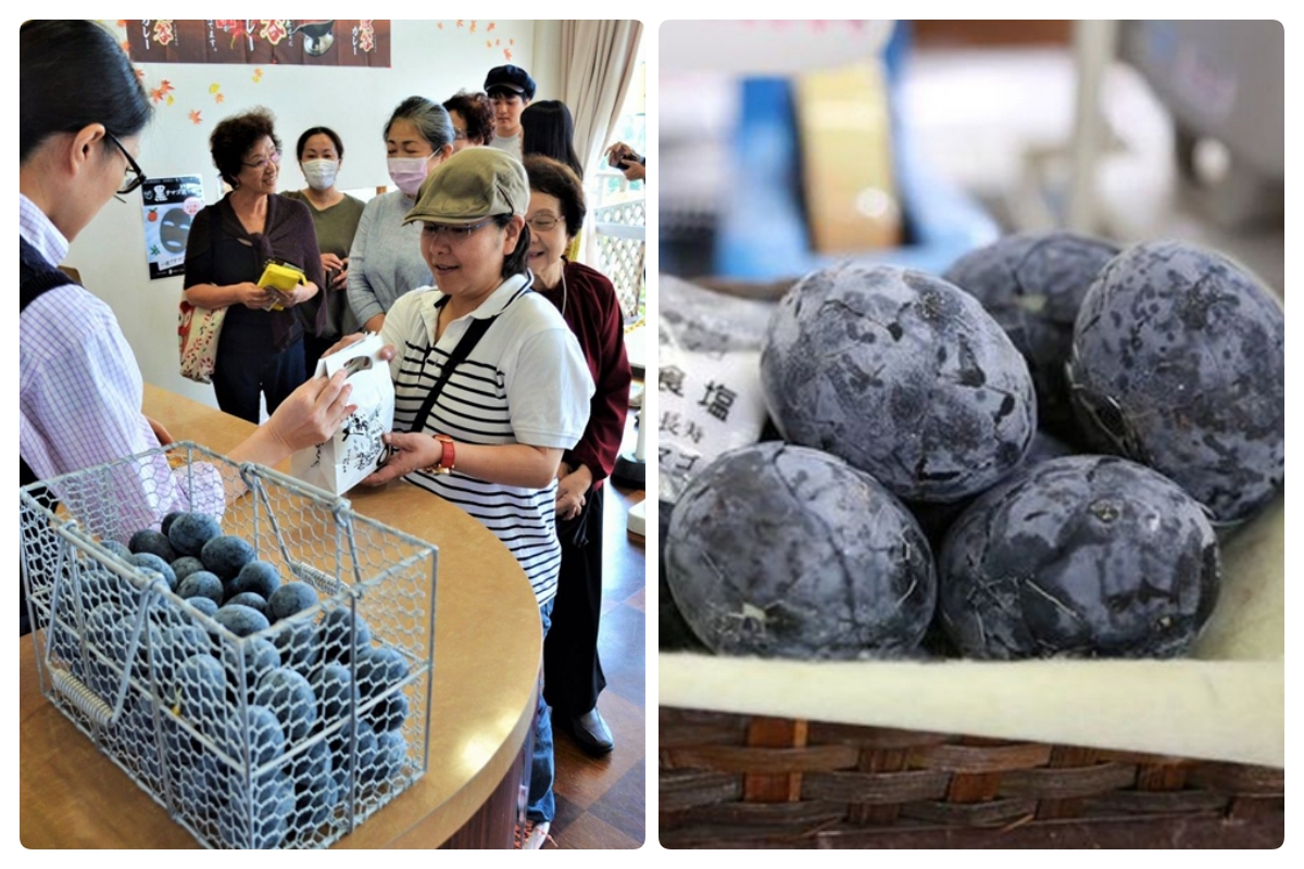 ▲大批遊客排隊搶購大涌谷黑蛋。（圖／翻攝網路）