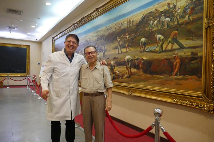 古寧頭戰史館油畫修復重生　創作者賴武雄讚妙手回春
