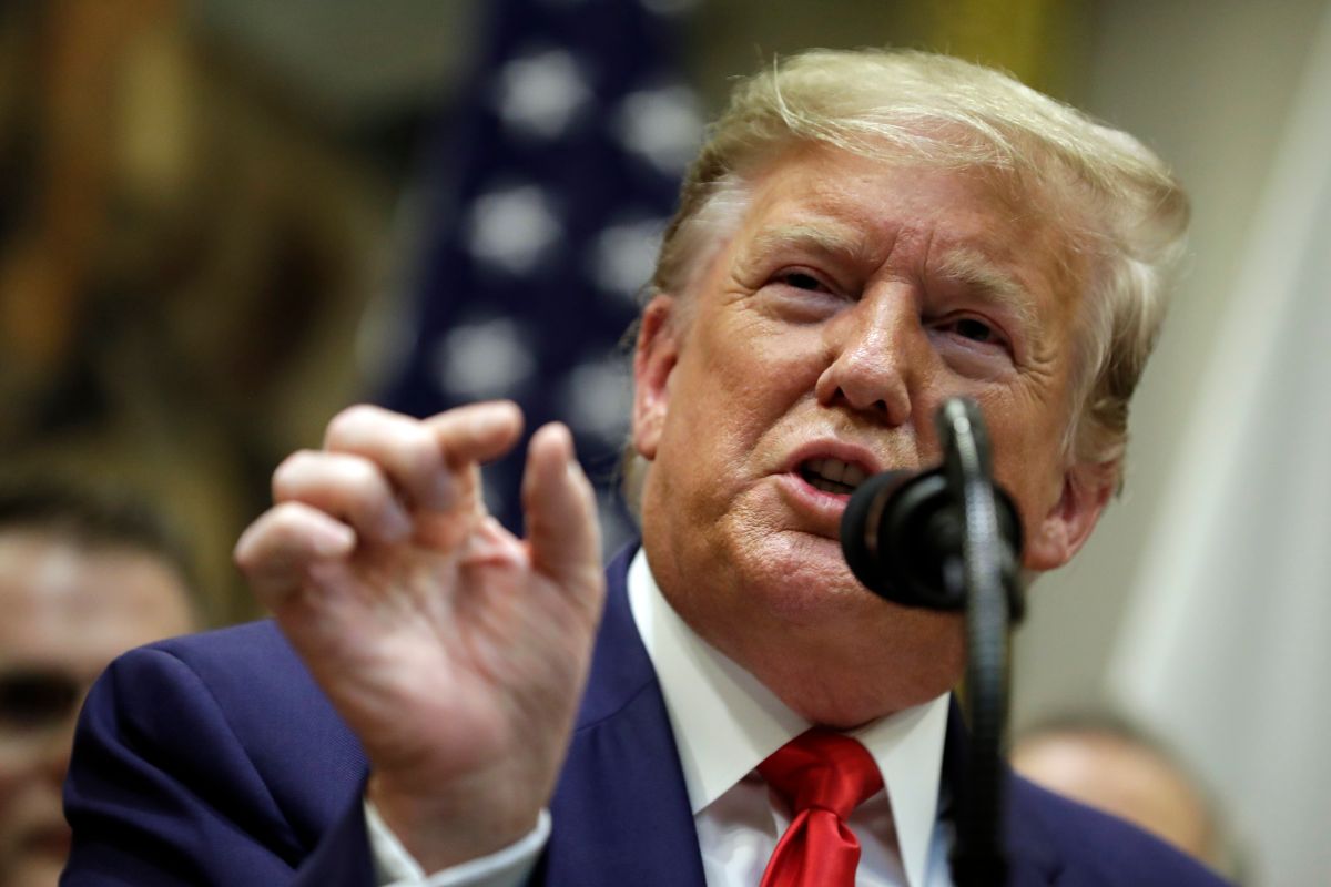 ▲川普 7 日在白宫舉行美日貿易協議簽字儀式時，再次聲明希望香港問題能得到「人道解決」，否則不排除會對美中談判造成不利的影響。（圖／美聯社／達志影像）