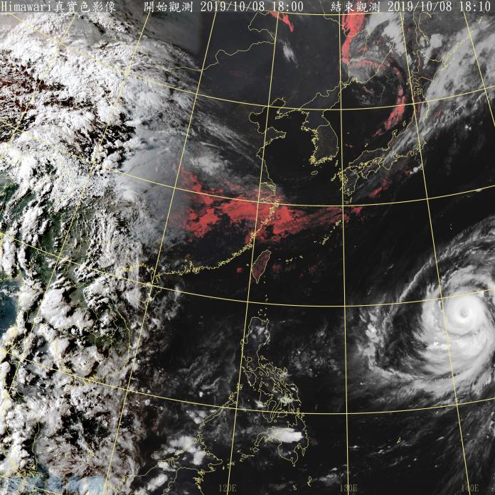 ▲第 19 號颱風哈吉貝預計 12 日、 13 日起影響日本天氣，提醒民眾要留意航空及路上交通異動資訊。（圖／中央氣象局）
