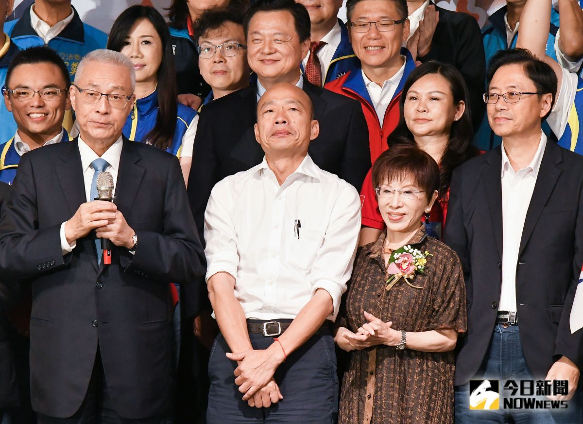 ▲國民黨黨主席吳敦義、前台北縣長周錫瑋、高雄市長韓國瑜、前國民黨前主席洪秀柱皆出席全國工商界支持韓國瑜競選總統後援會成立大會。（圖／記者葉政勳攝 , 2019.10.08）