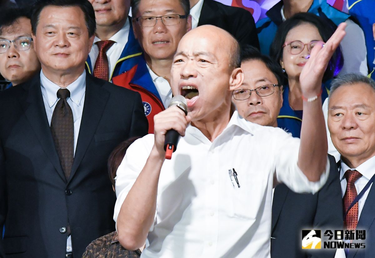 ▲韓國瑜國慶講稿強調「台灣人民需要的不是亡國感，而是安全感；台灣年輕人需要的是進入職場，而不是走上戰場。」（資料圖片／記者葉政勳攝 , 2019.10.08）