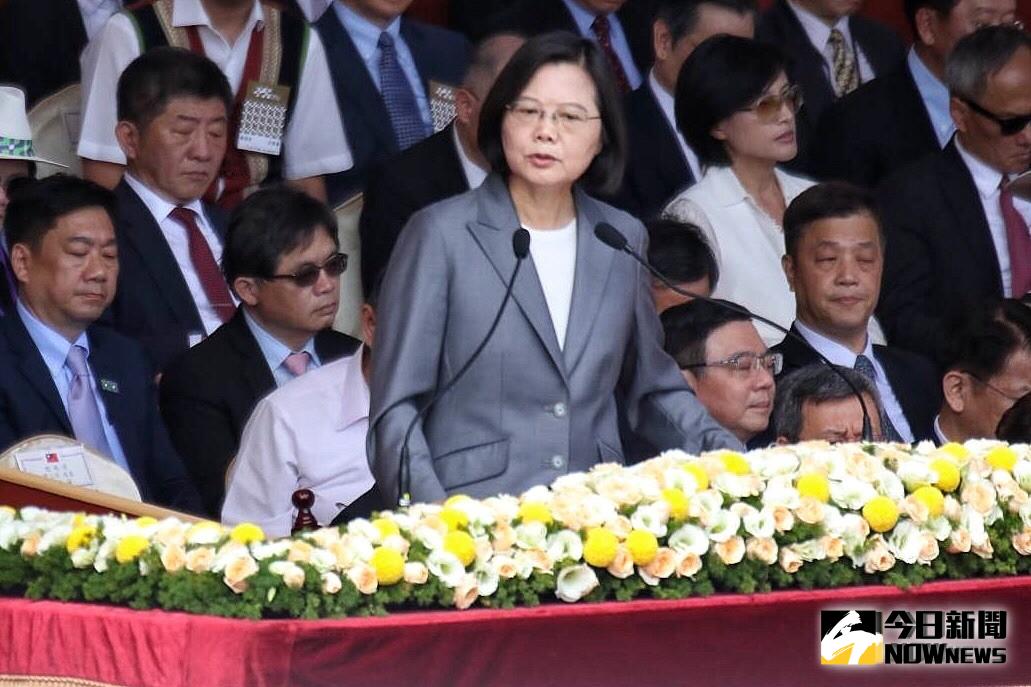 ▲蔡英文總統在108年國慶大典的談話中強調執政三年有成。（圖／記者葉政勳攝 2019.10.10）