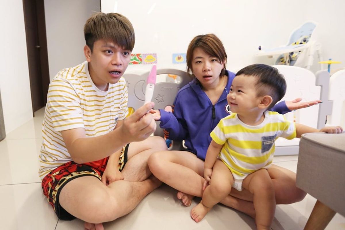 ▲蔡阿嘎和二伯隔一年後再懷孕。（圖／翻攝臉書）