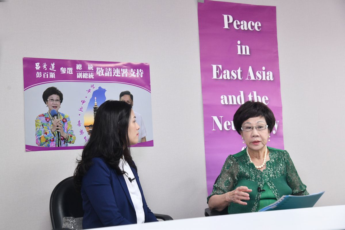 ▲前副總統呂秀蓮接受《NOWnews今日新聞》專訪，探討當前憲政困境。（圖／記者林柏年攝）