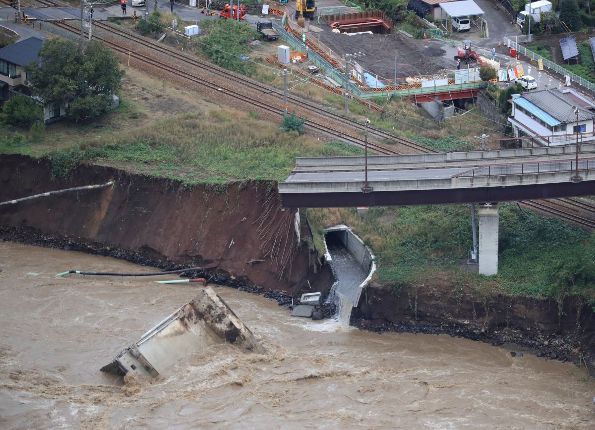 ▲颱風哈吉貝重創日本。（圖／美聯社／達志影像）