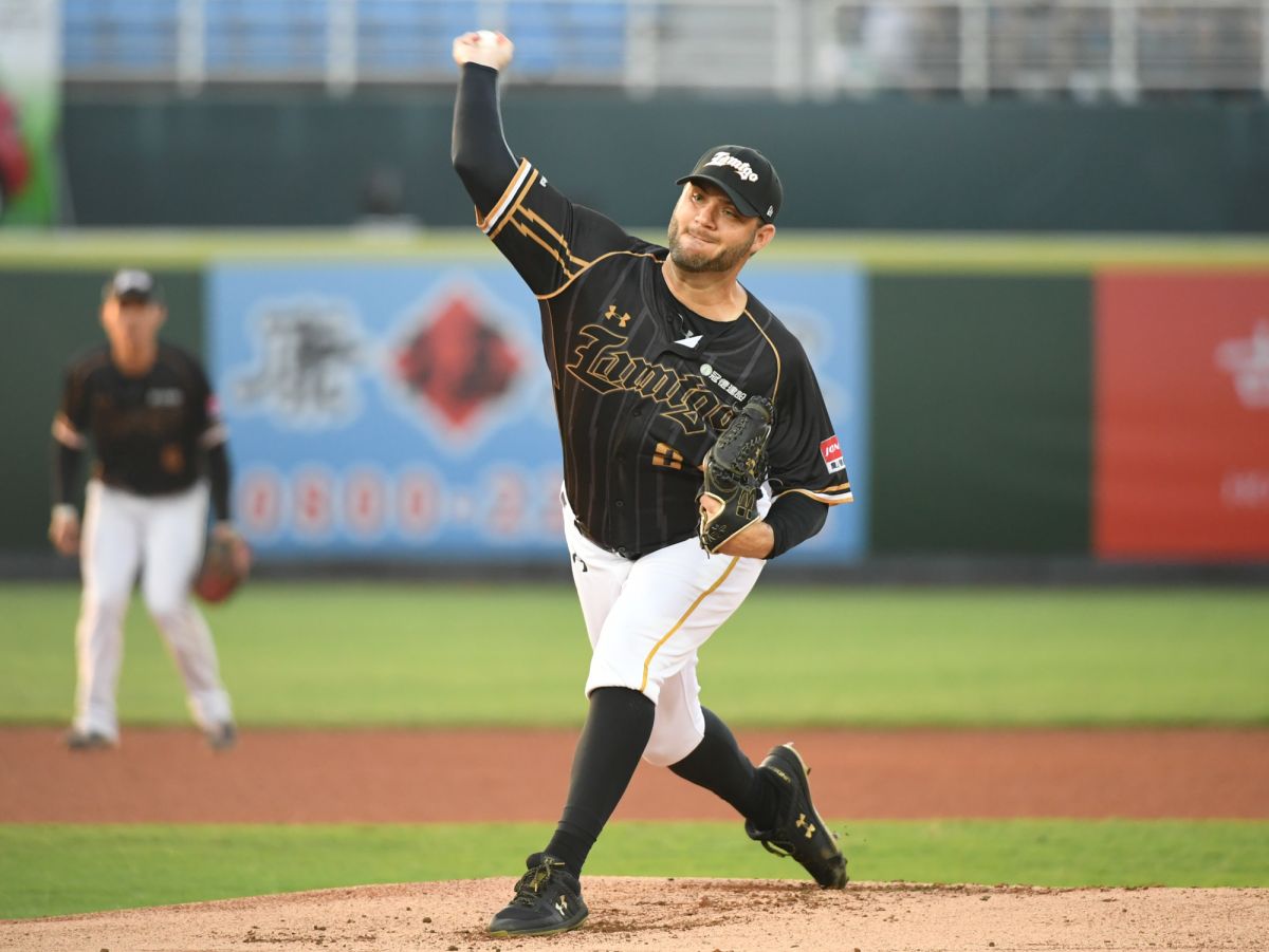 Lamigo桃猿先發投手尼克斯。（圖／Capture@ 蓋艾傳媒提供）