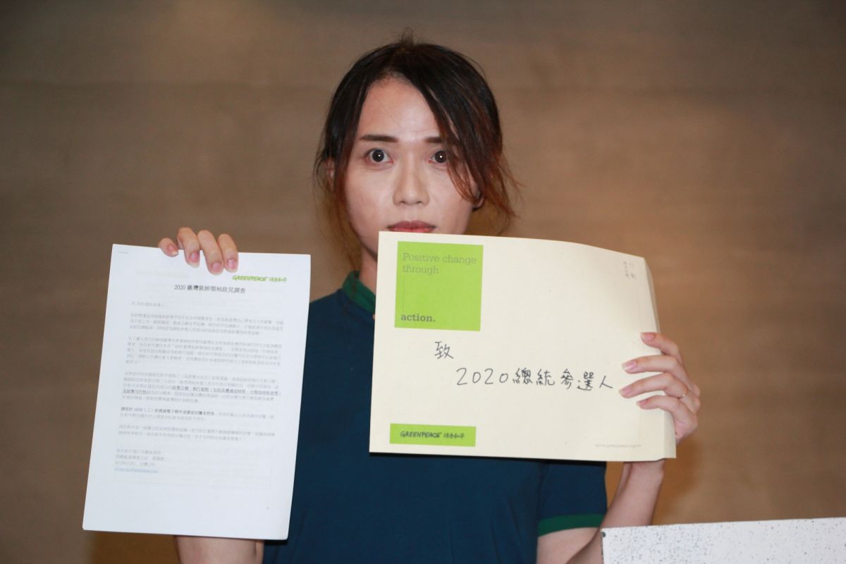 ▲綠色和平將以氣候曙光宣言製成問卷，寄給每一名總統參選人。（圖／綠色和平提供）