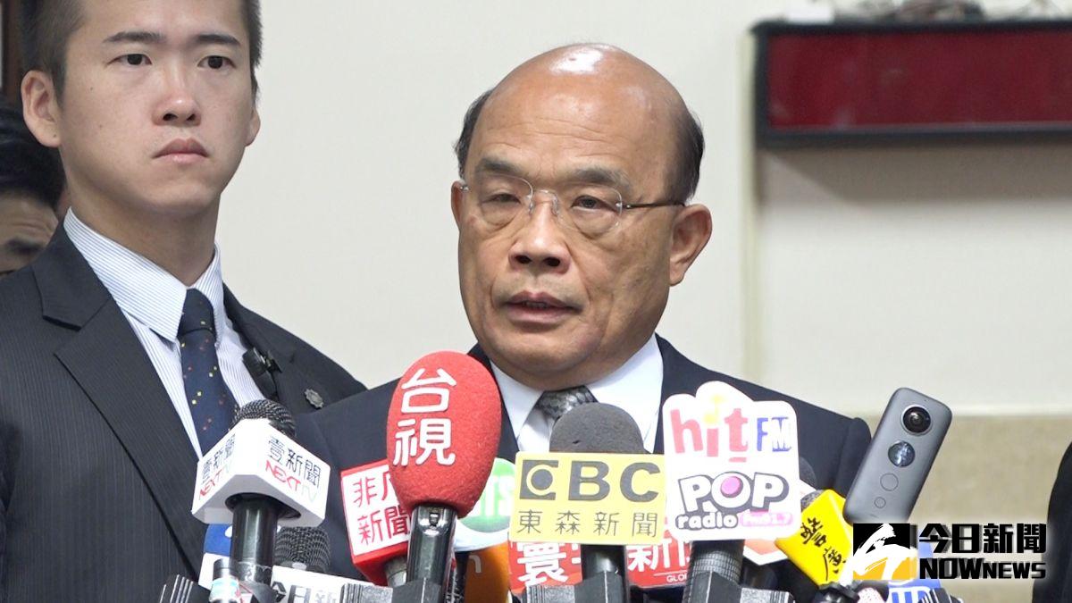 ▲行政院院長蘇貞昌今（15）日赴立法院備詢時，針對近日期外送員死亡車禍頻傳，認為勞動部確實應及早作為。（圖／記者朱永強攝 2019.19.15）