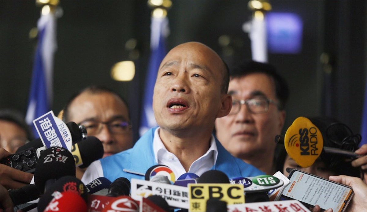 ▲韓國瑜昨（15）日接受節目《新聞深喉嚨》專訪，提到了一句越南名言：「天堂太遠，中國太近」來比喻兩岸關係。（圖／中央社資料圖片）