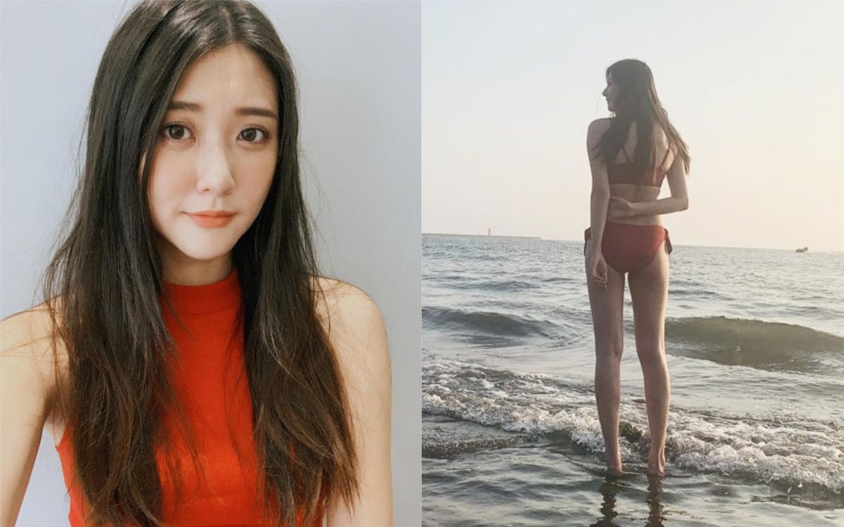 ▲林逸欣難得以比基尼示人。（圖／翻攝臉書）