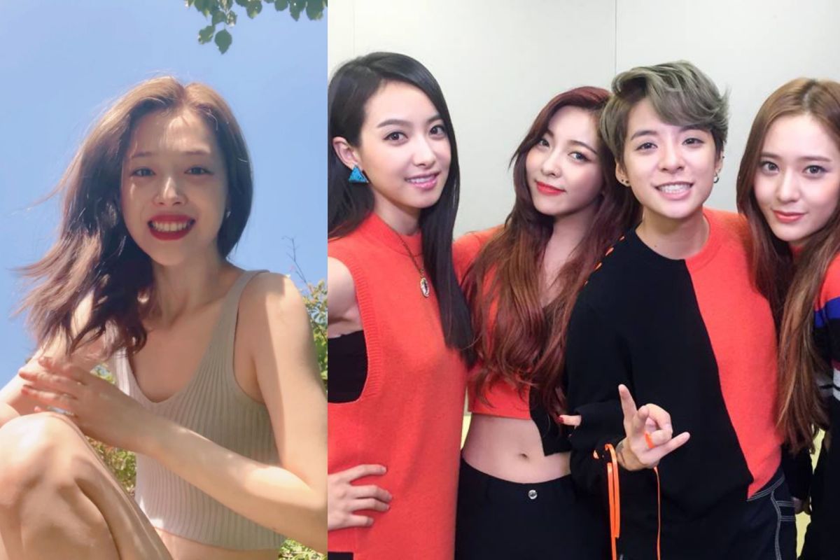 ▲宋茜、Amber、Krystal、Luna痛哭送雪莉最後一程。（圖／IG、臉書）