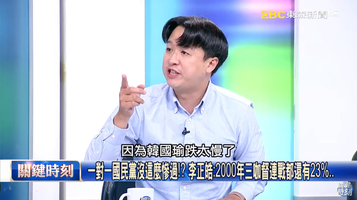 ▲國民黨新生代次團「草協聯盟」發起人李正皓因多次在節目中批評國民黨總統參選人韓國瑜，17 日遭到黨中央考紀會開除黨籍。（圖／翻攝自 Youtube）