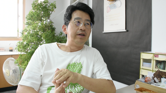 冶綠創辦人薛焜中談企業理念及創業目標。 （圖/陳葳倫攝）