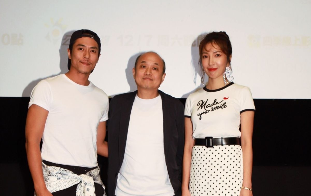 ▲《鏡子森林》總導演鄭文堂（中），與女主角楊謹華（右）出席，客串演出的莊凱勛（左）也現身力挺。（圖／民視）
