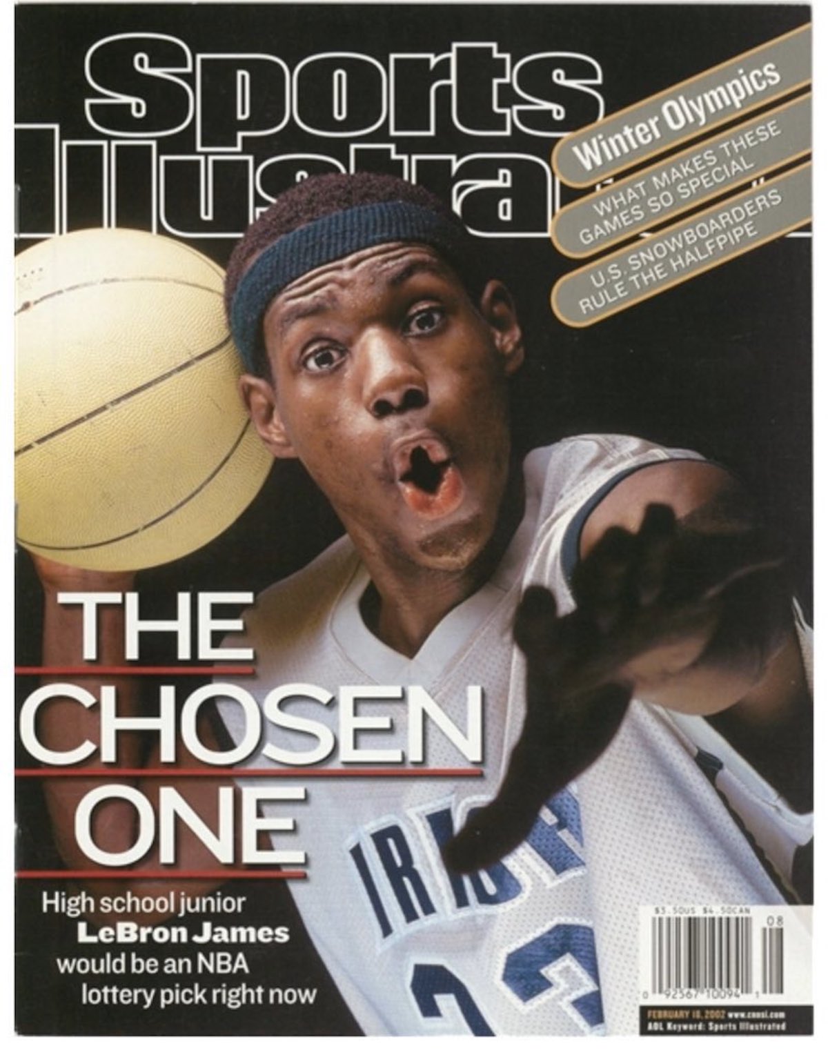 LeBron James高中登上運動畫刊封面。(圖／取自網路)