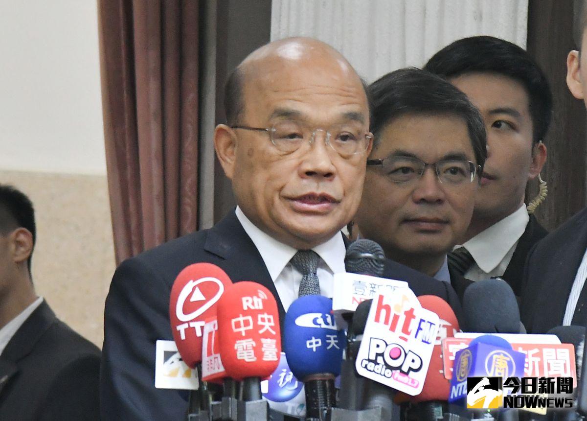 ▲行政院院長蘇貞昌22日針對陳同佳想到台灣投案，應該要建立在港台有司法互助的前提下，否則相關物證都在香港，台灣無法進行審判。（圖／記者葉政勳攝 2019,10,22）