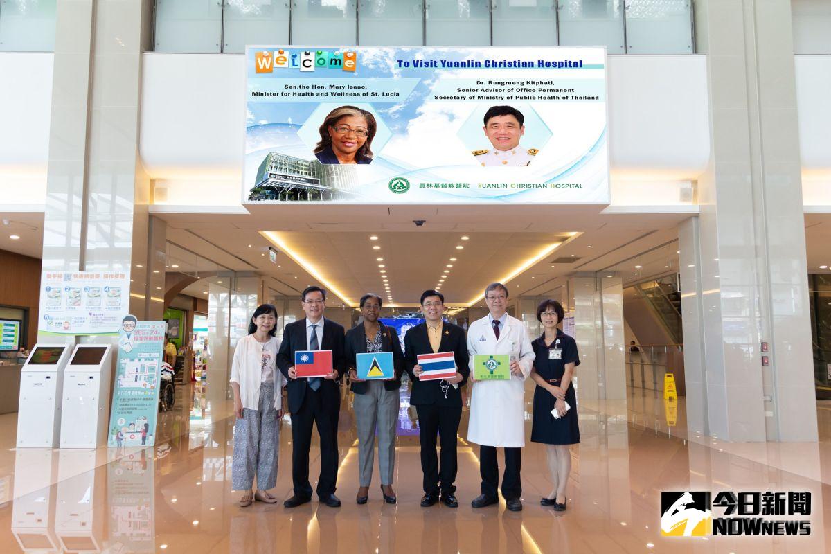 ▲聖露西亞衛生部長及泰國公共衛生部資深顧問親赴員基參訪，分享台灣智慧醫療經驗。（圖／記者陳雅芳攝，2019.10.22）