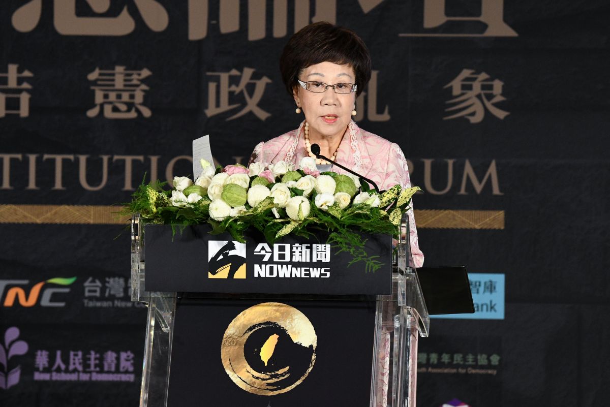 ▲前副總統呂秀蓮參加《NOWnews今日新聞》舉辦的修憲論壇致詞。
（圖／NOWnews攝影中心, 2019.10.25）