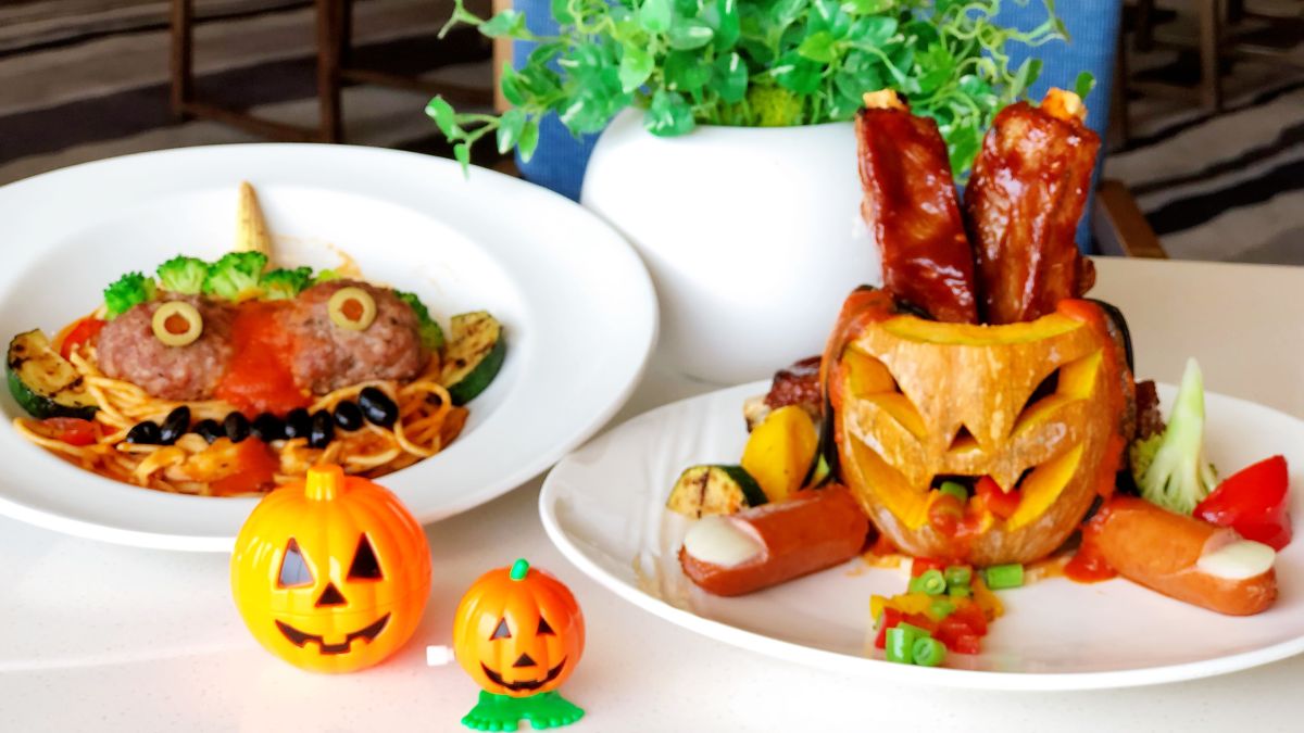 ▲萬聖節飯店以俏皮可愛的搞怪主餐吸引親子客。（圖／記者陳美嘉攝）