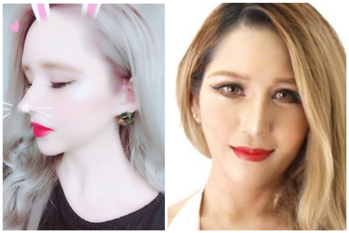 ▲外表看似混血兒，但這名女子真實身分是日本人。（合成圖／翻攝自田崎繪里香 IG 、部落格）