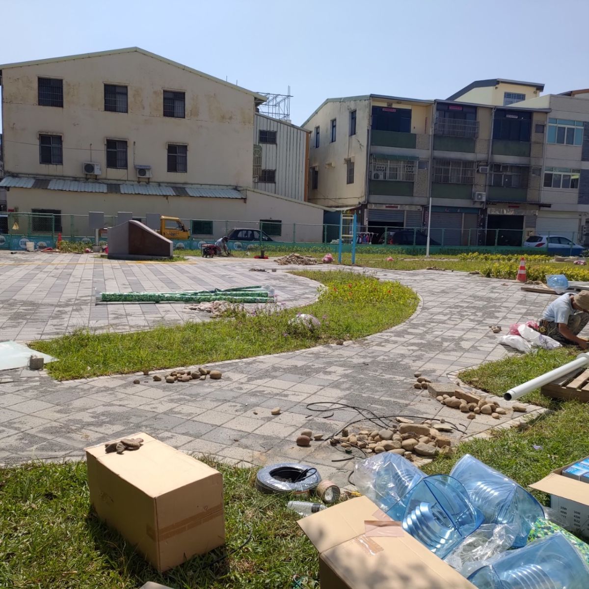 ▲台中外埔兒3公園，因承包工程廠商財務問題導致工程延宕。 (圖／柳榮俊翻攝2019.10.28)