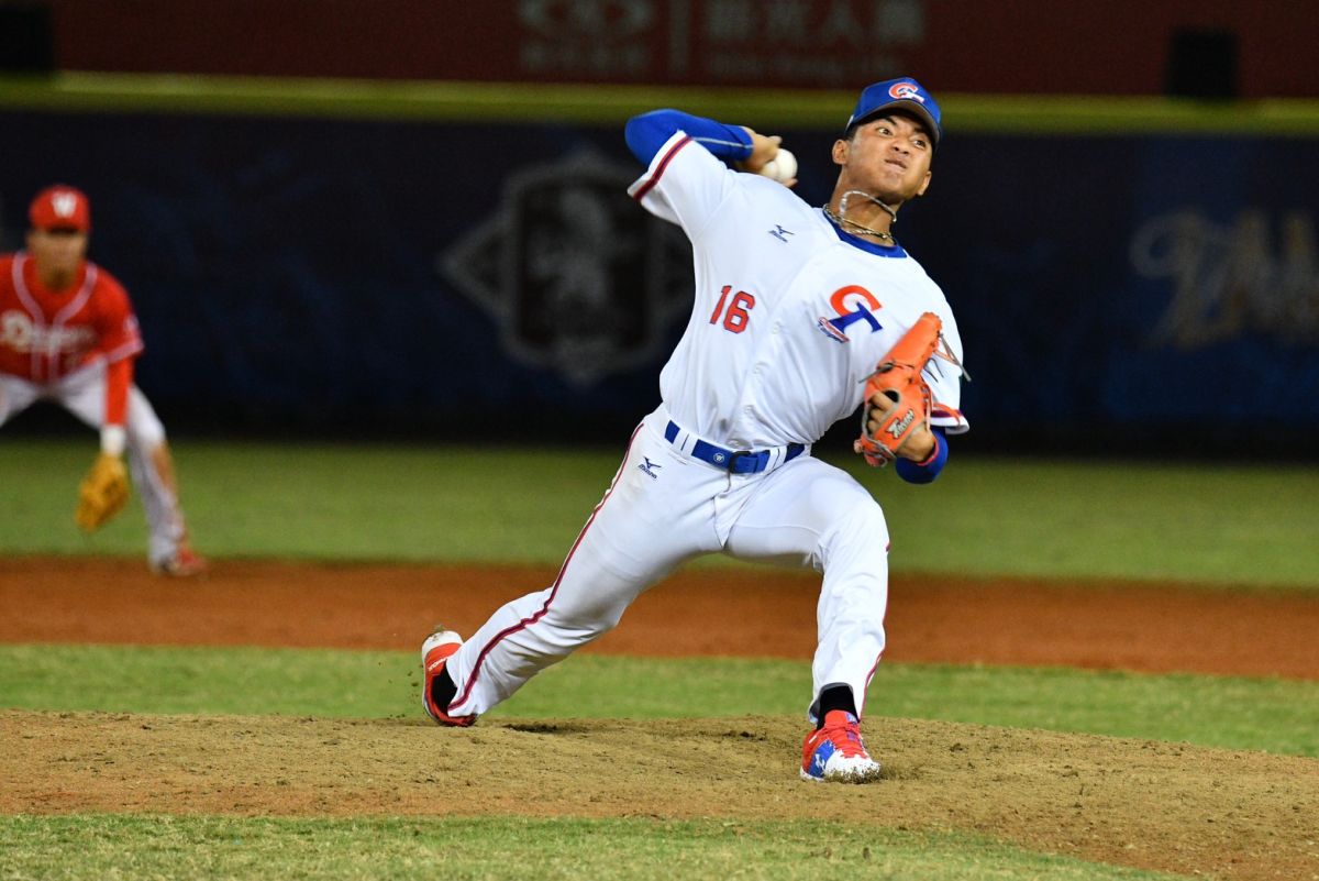 ▲12強中華隊劉致榮在練習賽中150連發。（圖／記者林柏年攝影）