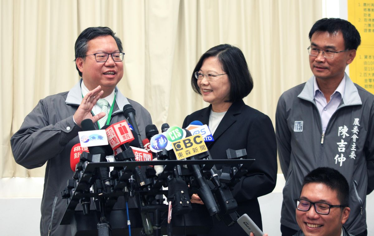 ▲蔡英文今天回嗆韓國瑜，會不會做事跟白胖黑瘦無關，「至少我們不會睡到中午才起床。」（圖／記者李春台攝, 2019.10.29）