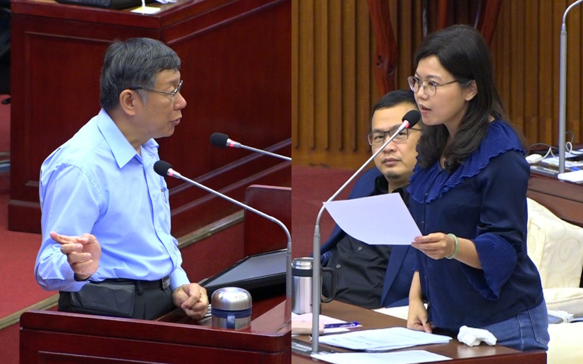 ▲台北市長柯文哲與國民黨市議員游淑慧。（圖／記者朱永強攝, 2019.10.29）