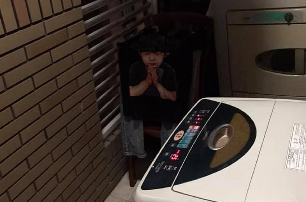 ▲一名男子分享曬衣服瞥見的「靈異畫面」。（圖／翻攝自爆廢公社公開版）