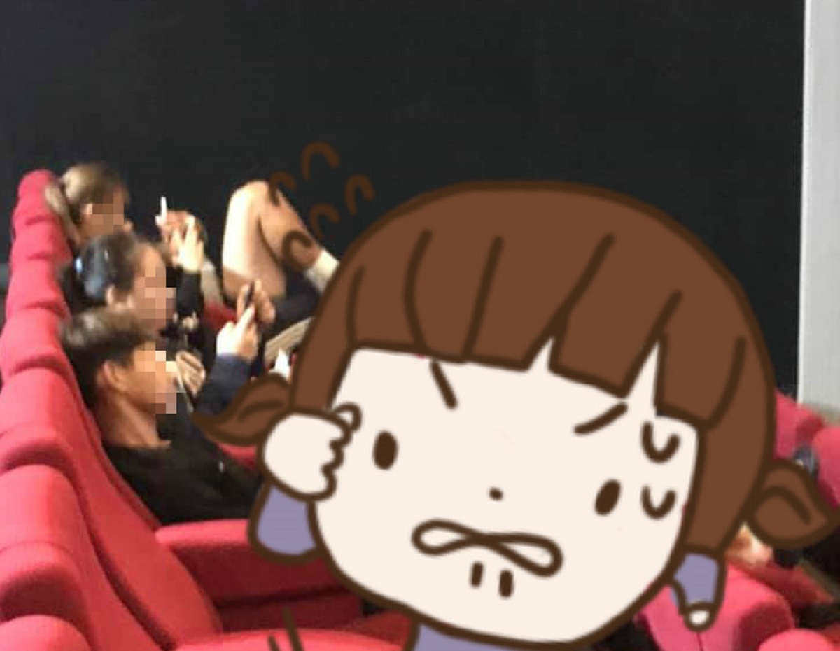 ▲素質在哪？電影散場燈一開！3 屁孩「誇張舉動」引眾怒。（圖／翻攝自臉書社團爆怨公社）