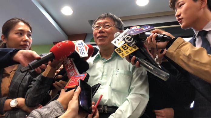▲台北市長柯文哲接受媒體訪問。（圖／記者丁上程攝, 2019.10.31）