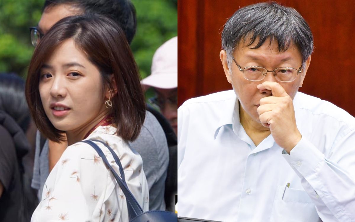 ▲台北市政府副發言人黃瀞瑩與台北市長柯文哲。（圖／NOWnews資料照片）