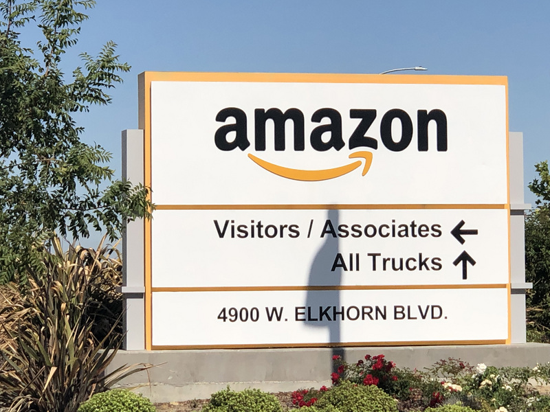 亞馬遜宣布無人機送貨服務將在加州首次亮相。（圖／中央社記者周世惠舊金山攝）