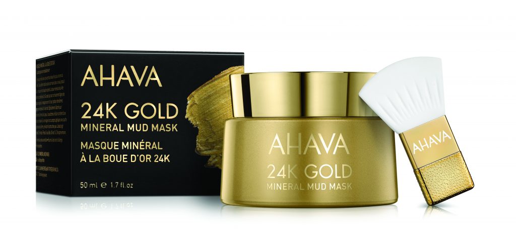 ▲AHAVA 礦泥24K黃金面膜 50ml 附面膜刷 NT$2,080。（圖／AHAVA）