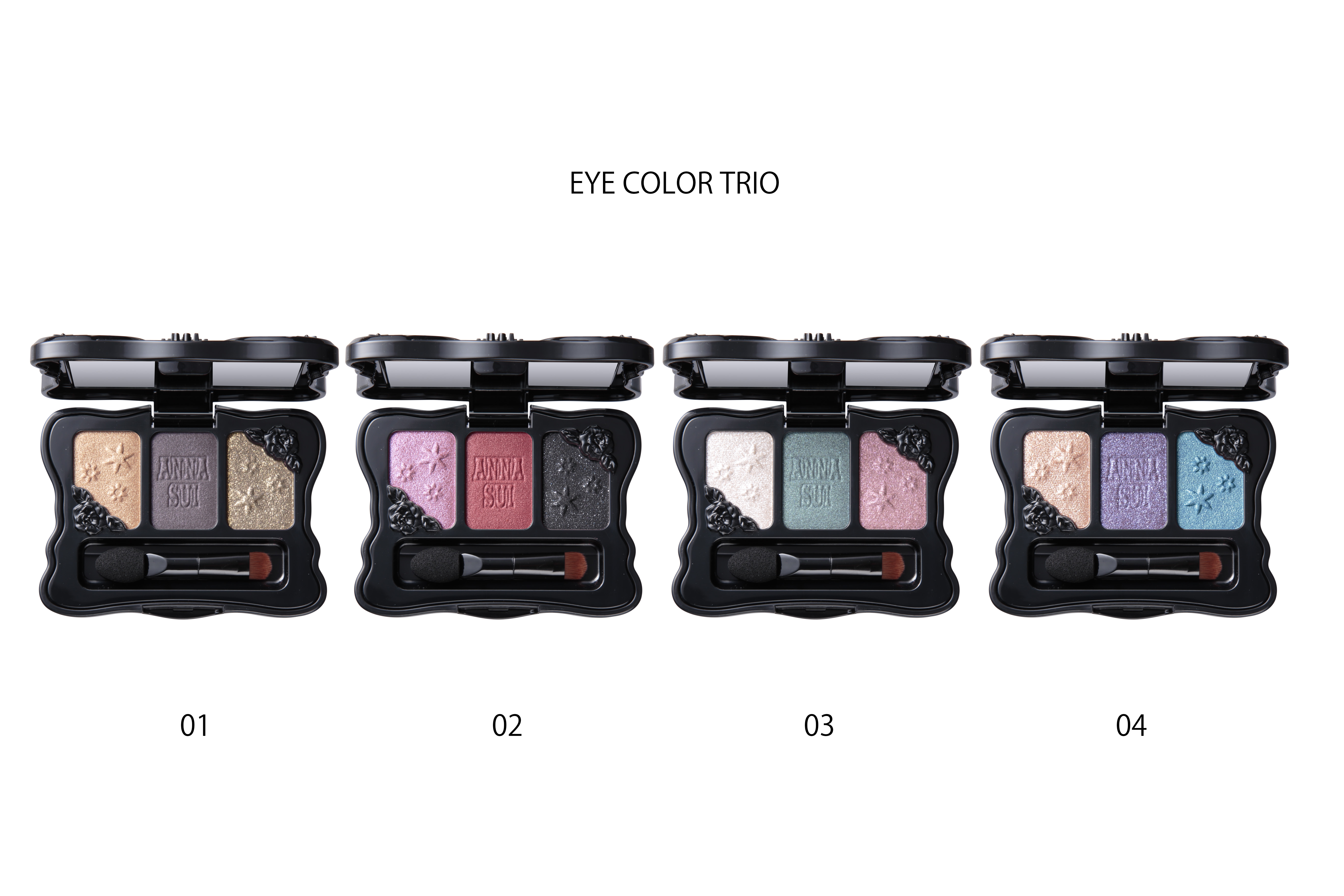 ▲ANNA SUI EYE COLOR TRIO 黑蝶三色眼彩盤 2.5g NT$1,100。（圖／ANNA SUI）