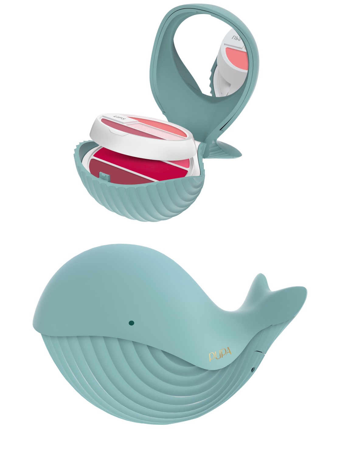 ▲PUPA 漂漂鯨唇彩盒 NT$700（白、藍、粉、紅）。（圖／PUPA）