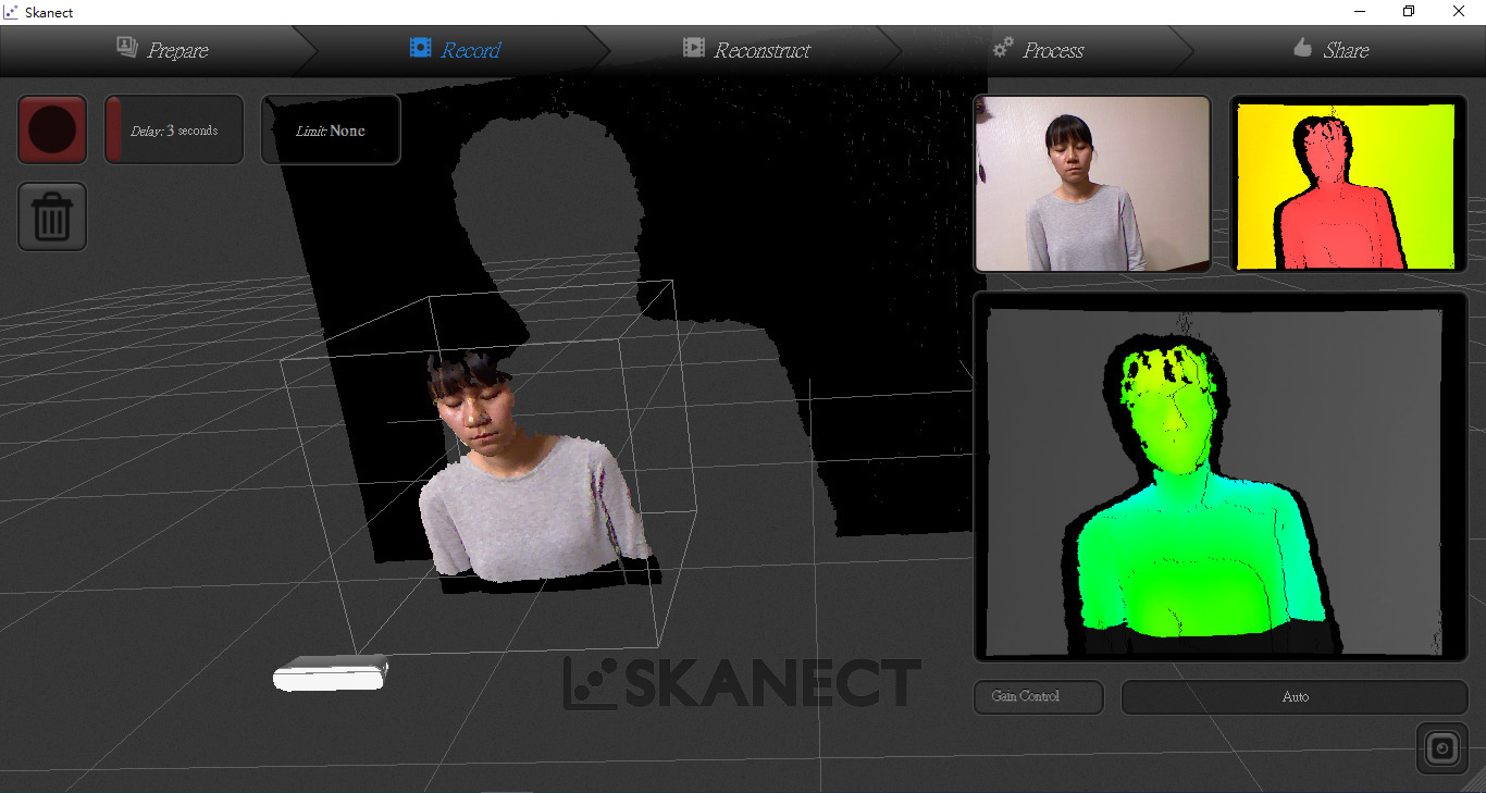 ▲透過專用軟體可將Kinect搖身一變為3D掃描器。