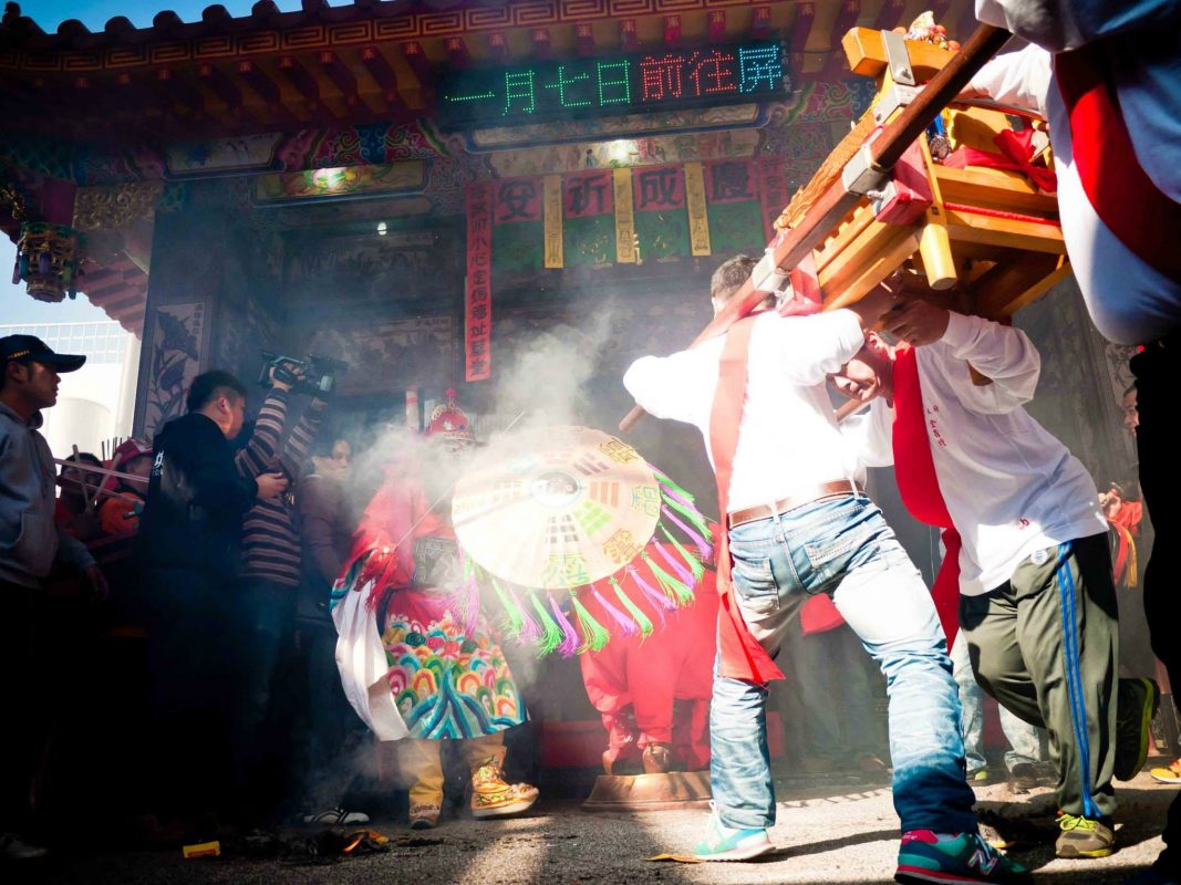 入廟開廟門儀式示意圖。（圖／翻攝自茄萣金皇宮粉專）