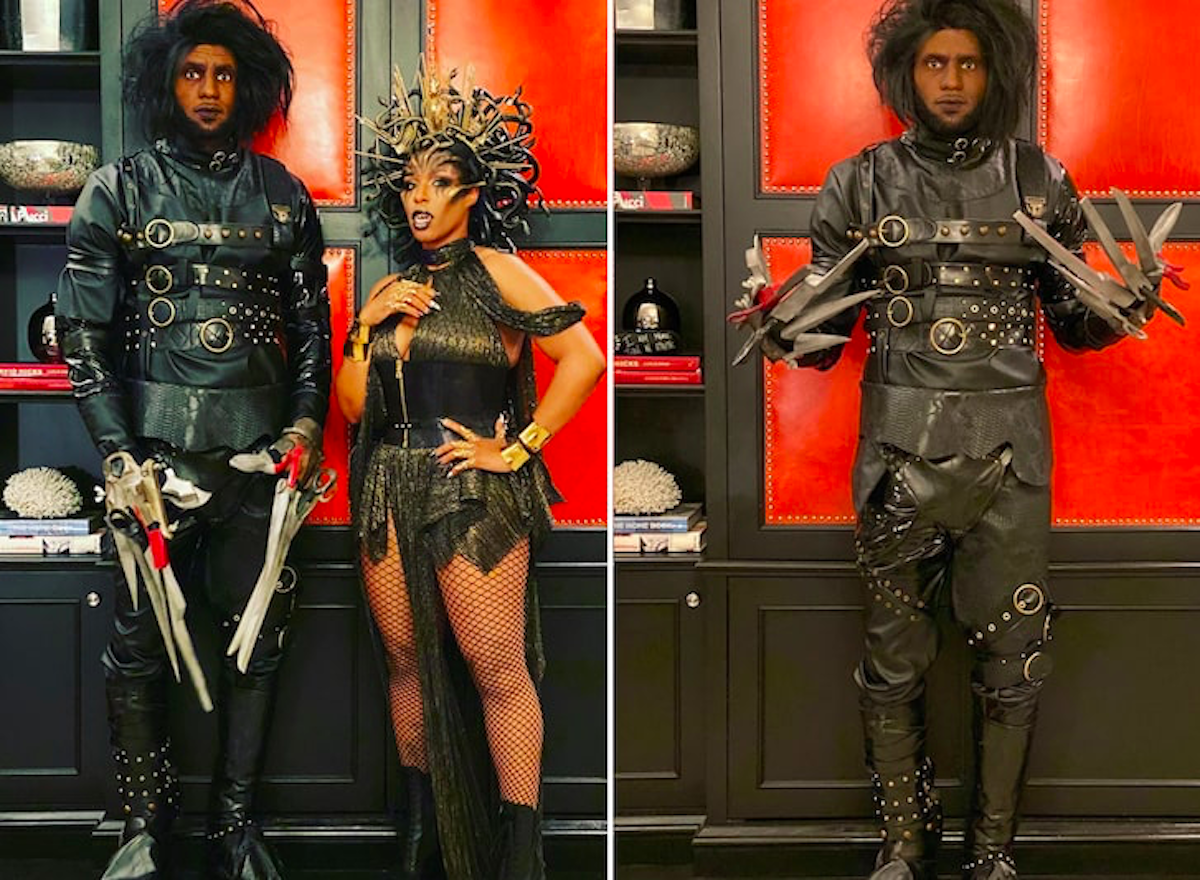 詹皇與妻子萬聖節扮相（圖／取自LeBron James個人IG）