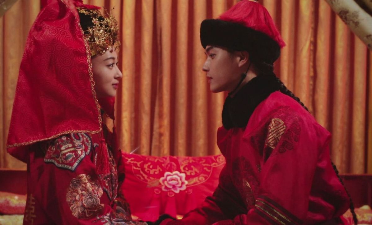 ▲吳謹言和許凱在戲外完婚。（圖／中天）