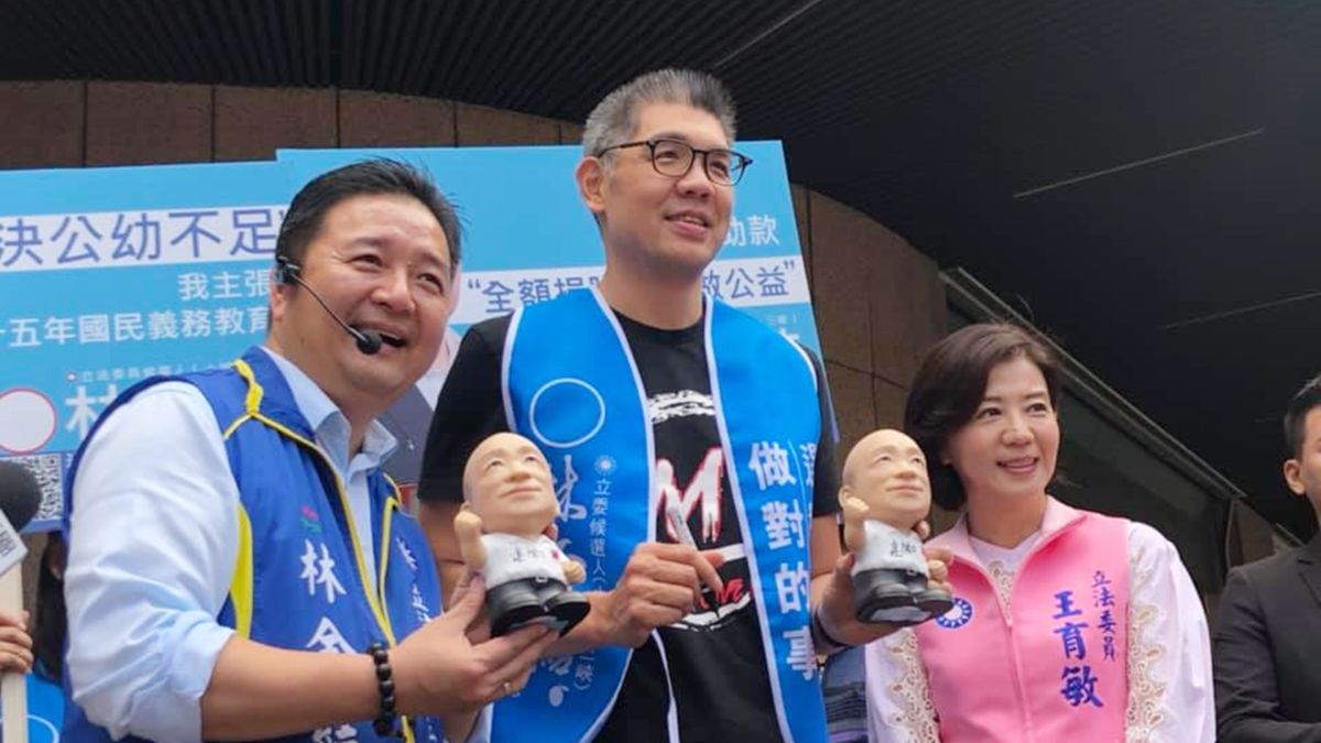 國民黨中央委員連勝文2日幫新北市立委參選人林金結輔選。（圖 / 林金結辦公室提供）