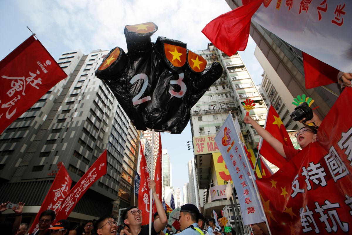 ▲熟悉北京對港事務的分析家指出，香港基本法第23條立法及諮詢工作不宜在本年度展開，部分原因與台灣下半年進入總統大選敏感時刻有關。資料照。（圖／美聯社／達志影像）