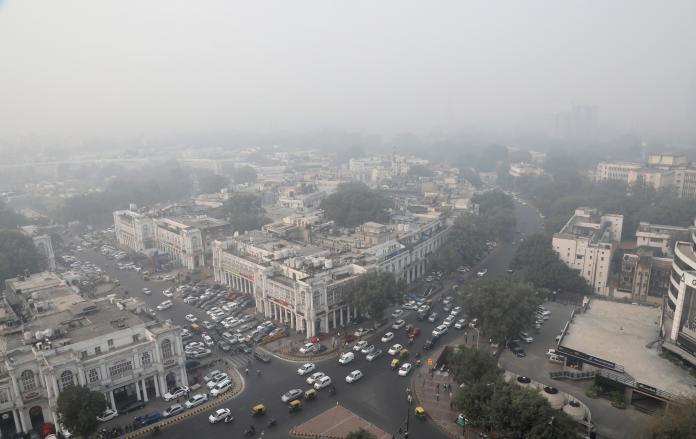 ▲印度首都新德里空氣污染持續惡化。（圖／美聯社／達志影像）