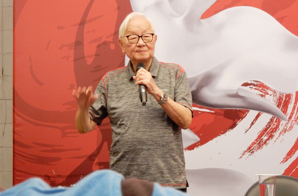 ▲面對世界局勢的詭譎多變，台積電創辦人張忠謀表示，台積電就是守好本分，堅守技術領先、客戶信任與製造創新優勢，三個「看家本領」缺一不可，再加上誠信正直，就是對公司最好的保護！（圖／記者許家禎攝，2019.11.2）