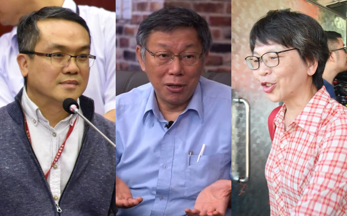 ▲市府顧問蔡壁如、劉嘉仁與台北市長柯文哲。（圖／NOWnews資料照片）