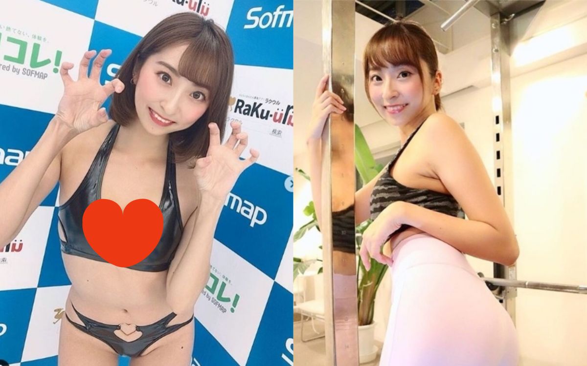 ▲日本寫真女星緒方咲擁有F罩杯與逆天長腿的好身材。（圖／翻攝IG）